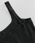 Sexy Square Neck Thick Strap Backless Slit Dress