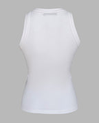 Rhinestone Contrast Sequin Keyhole Neck Sleeveless Slim Fit Elasticity Ribbed Top Elegant Tank